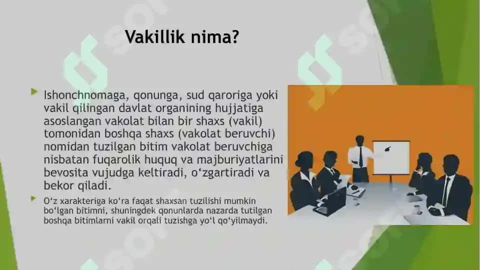 Vakillik va ishonchnoma 2
