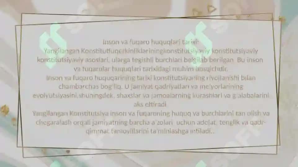 Oʼzbekiston Respublikasi Konstitutsiyasi taqdimoti 5