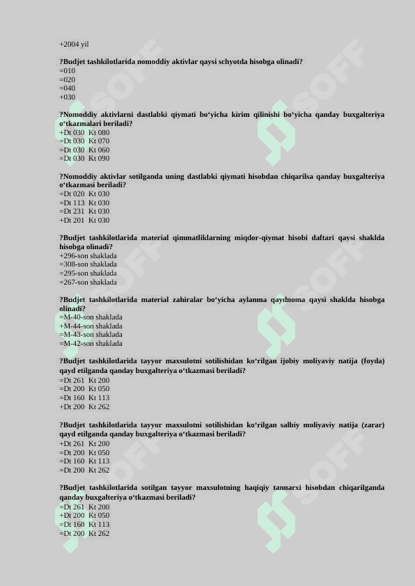 Byudjet test savollari javoblari bilan yakuniy 4