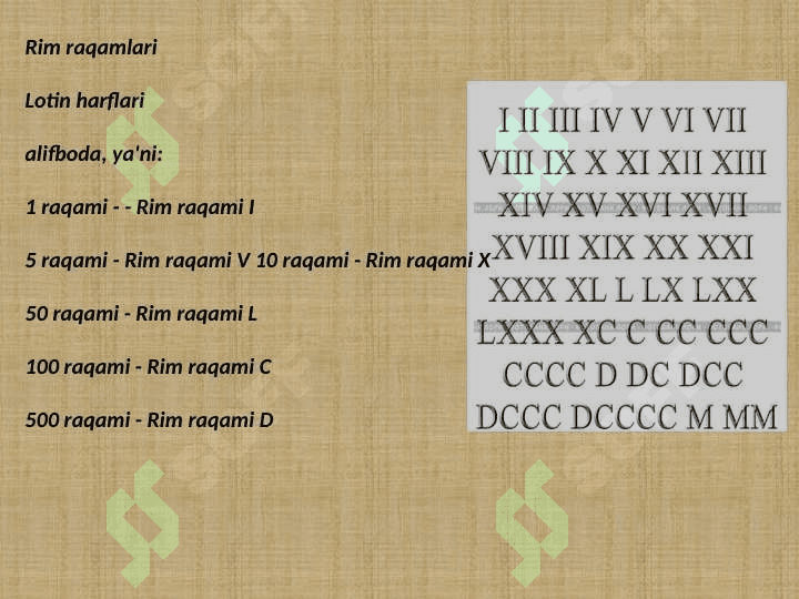Rim 
Sonlari 3