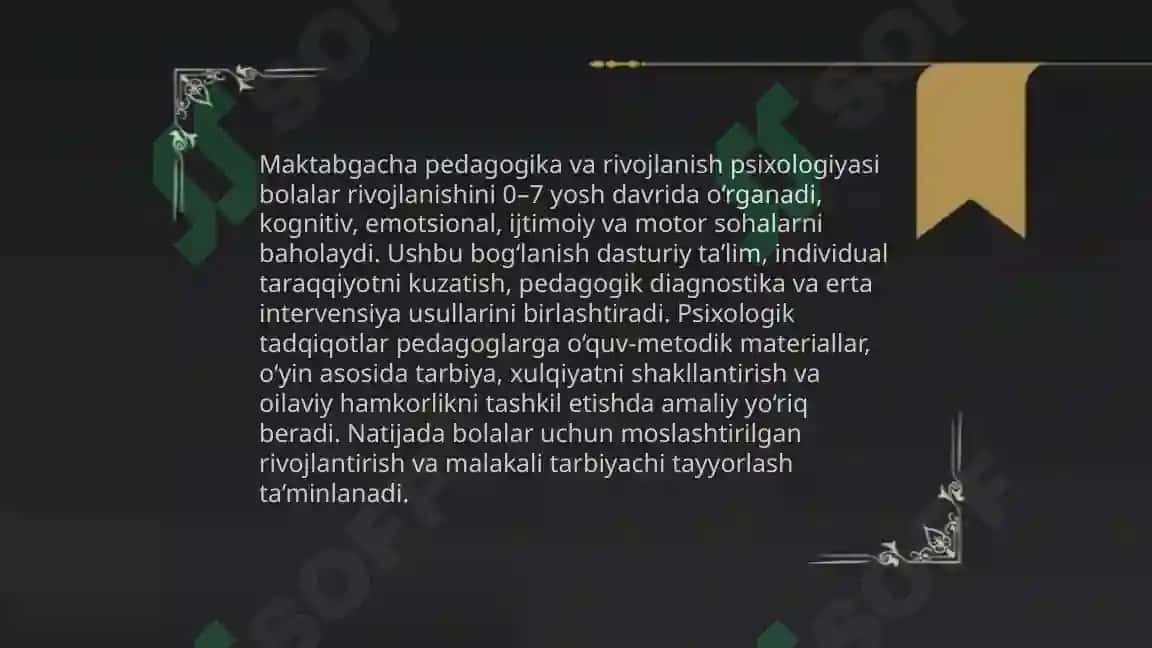 Maktabgacha pedagogika fanining boshqa fanlar bilan aloqasi 3