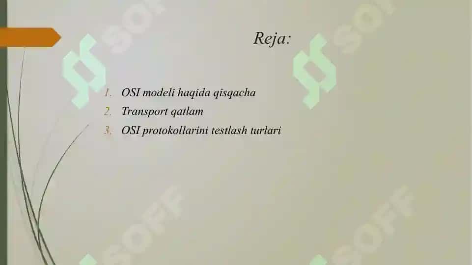 OSI protokollarini testlash 2