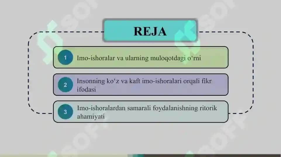 Kontekstning imo-ishoralarni talqin qilishdagi ahamiyati. Imo-ishoralarni umumlashtirish. Ko‘zlar yordamida imo-ishoralar. Kaftlar yordamida imo-ishoralar 2