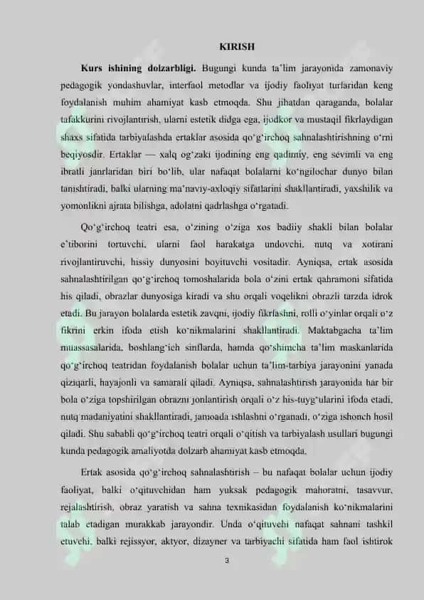 Ertak asosida qo'g'irchoq sahnalashtirish. 3