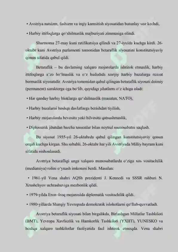 AVSTRIYA DAVLATINING BOSHQARUV TIZIMI VA SIYOSIY STRUKTURALARI 6