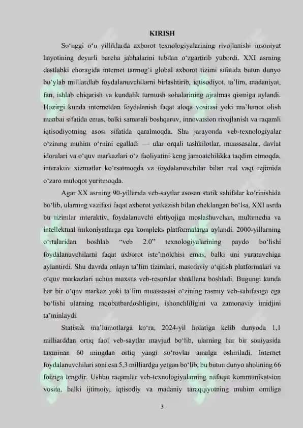“Ahmad School” o‘quv markazining internet sahifasini ishlab chiqish 2
