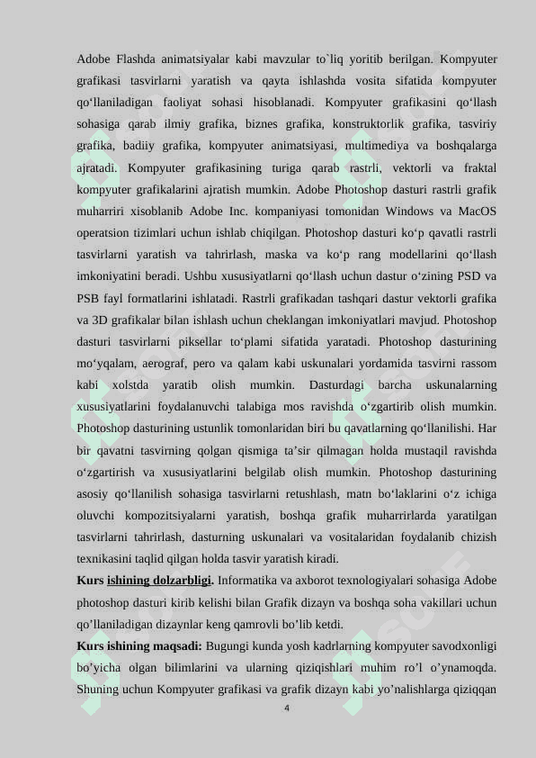 Adobe Photoshop dasturida instrumentlar yordamida maxsus effektlar yaratishning yo’llari 4