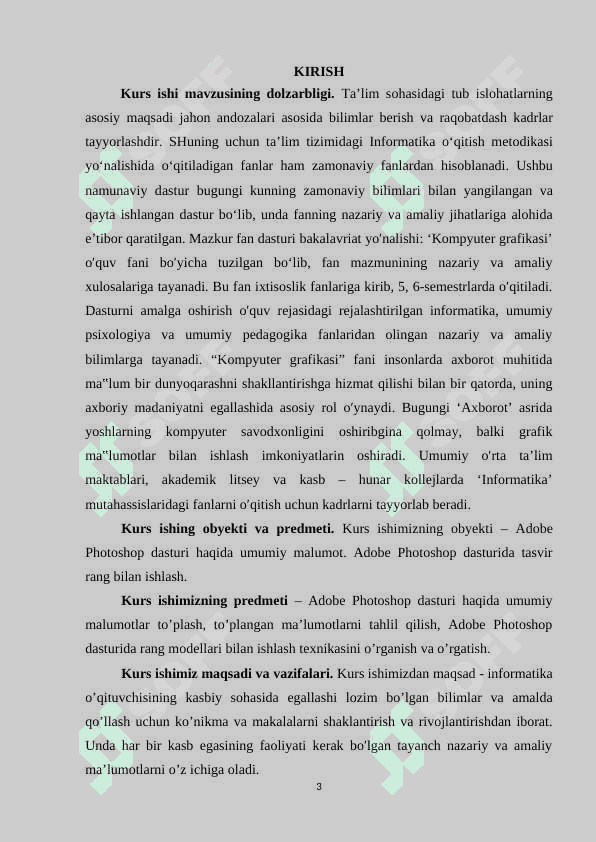 Adobe Photoshop dasturida ranglar va qatlamlar bilan ishlash 3