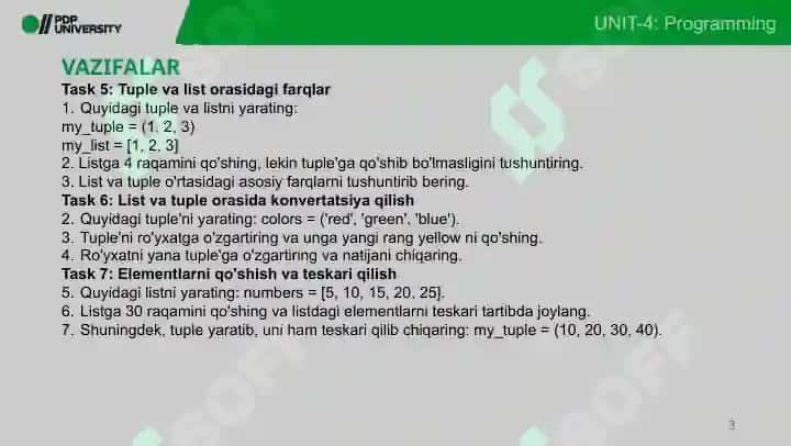 List va Tuple 3