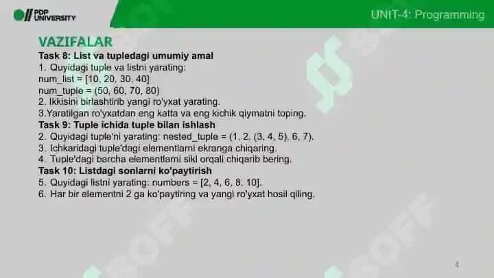 List va Tuple 4