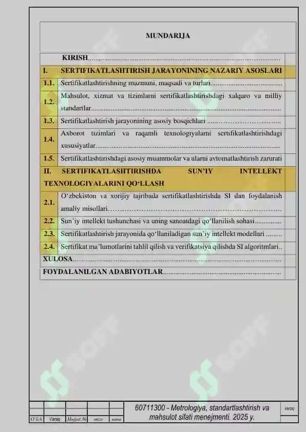 Sertifikatlashtirish jarayonida sun’iy intellekt va avtomatlashtirilgan tizimlardan foydalanish 3
