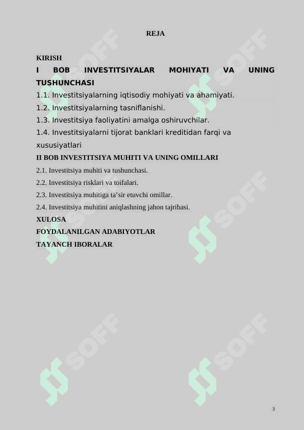 INVESTITSIYANING MOHIYATI MANBALARI VA SHAKLLARI. 3