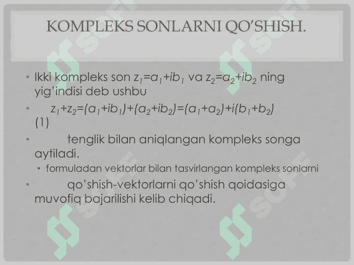 Kompleks sonlar 6