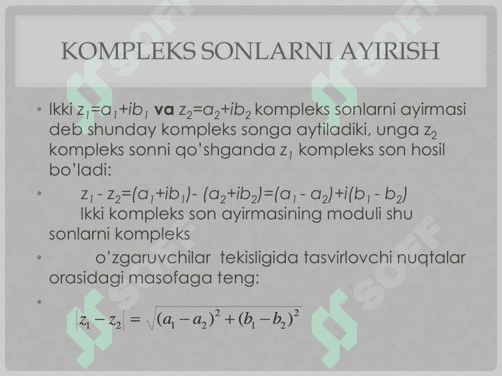 Kompleks sonlar 7