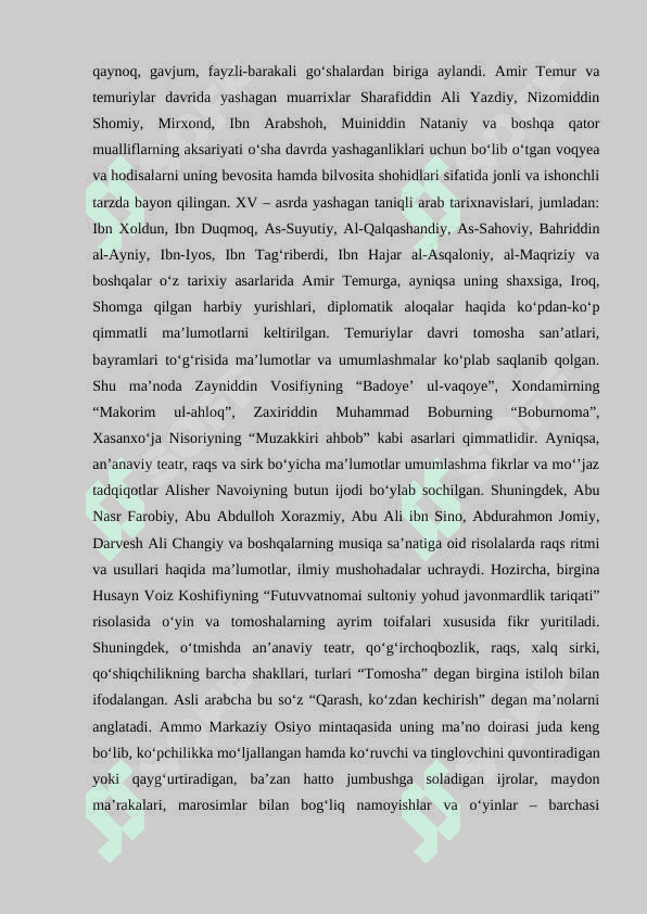 Тemur va temuriylar davlatining ijtimoiy-iqtisodiy, madaniy-maishiy taraqqiyoti, Me`morchilik, tasviriy san`at va amaliy san`at. 3