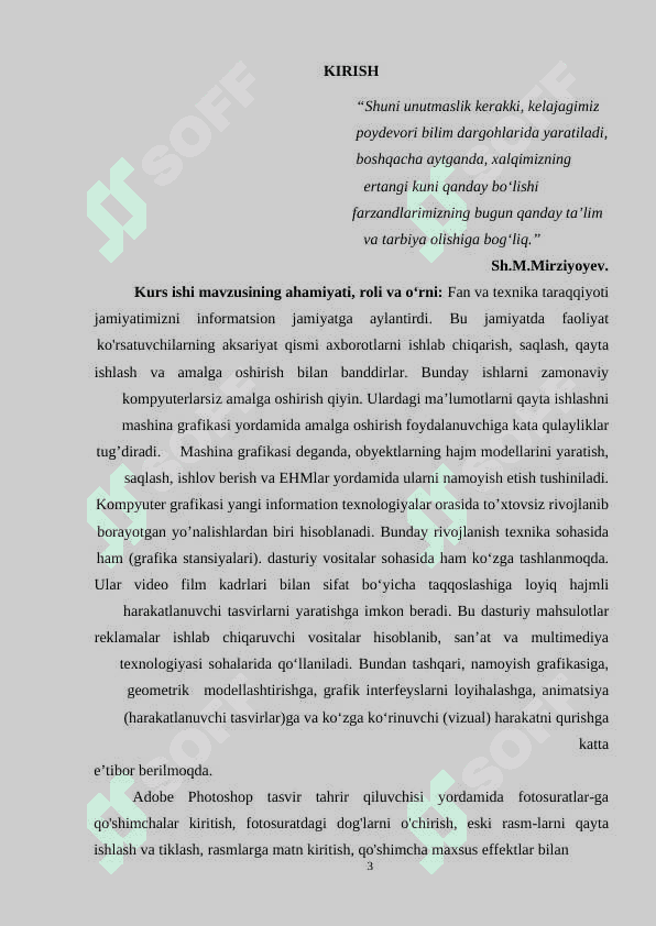 ADOBE PHOTOSHOP DASTURI VA IMKONIYATLAR 3