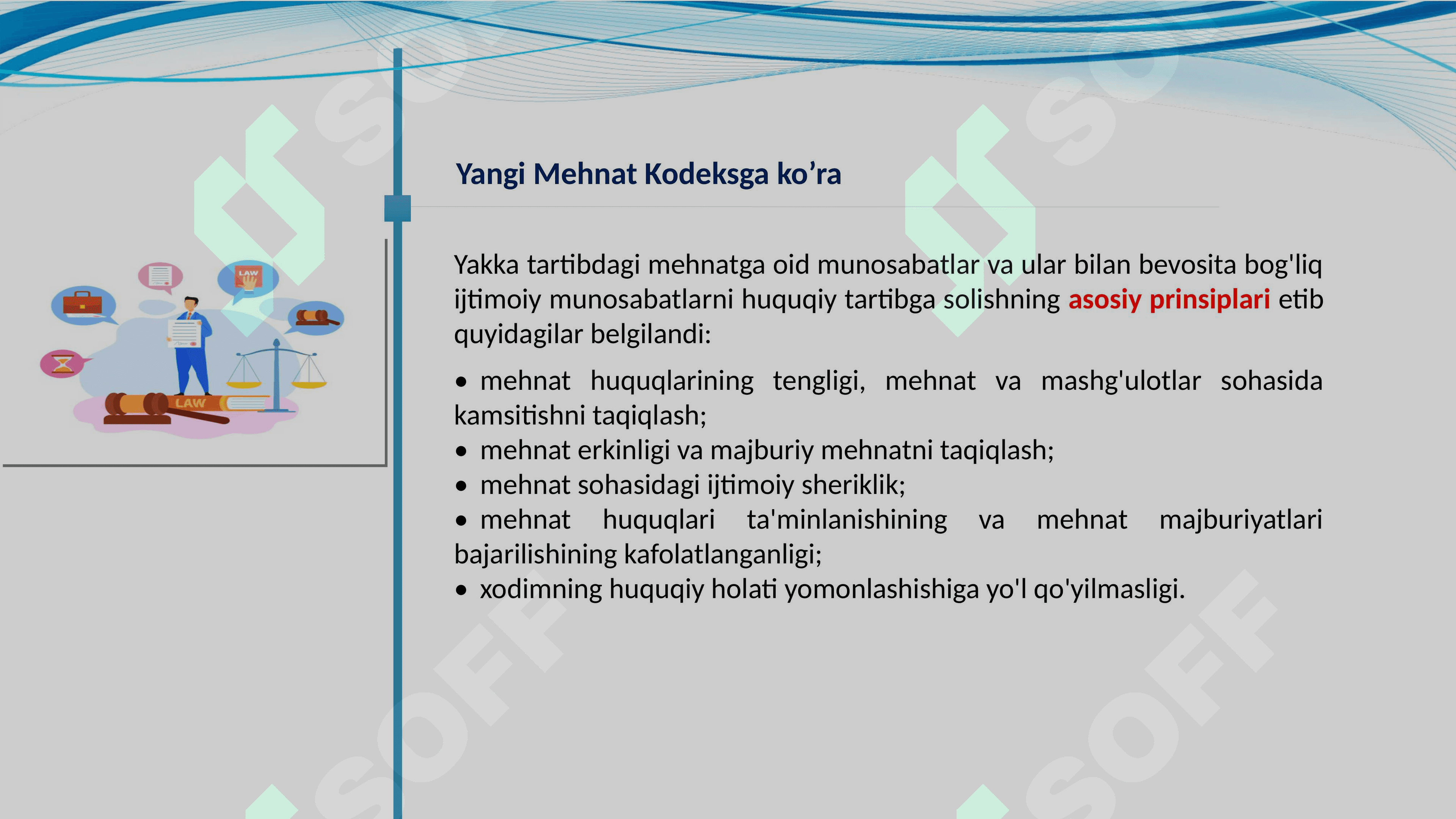 O‘zbekiston Respublikasining Mehnat kodeksini tasdiqlash to‘g‘risida"gi Qonun (O'RQ–798-son, 28.10.2022-y.) Prezident tomonidan imzolandi. 7