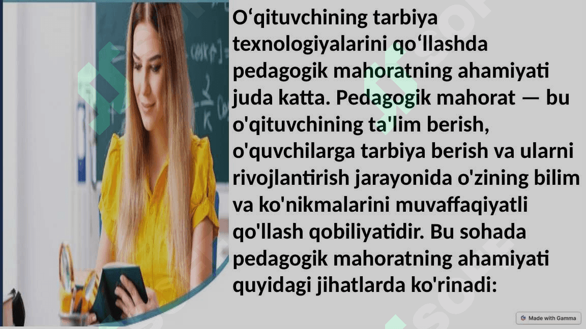 Oʻquvchilarning tarbiya texnalogiyalarni qoʻllashda pedagogik mahoratining ahamiyati 3