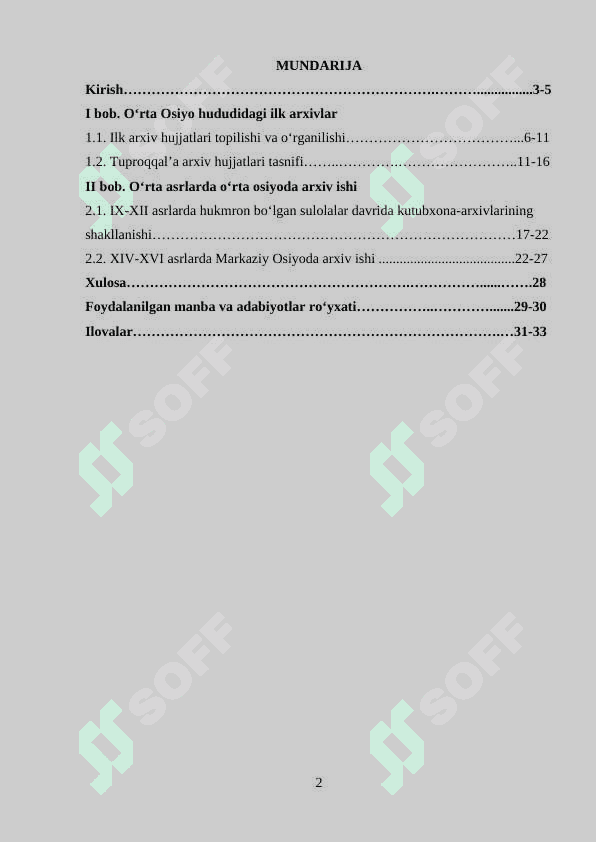 Markaziy Osiyoda qadimgi va o‘rta asrlarda arxiv ishi tarixi 2