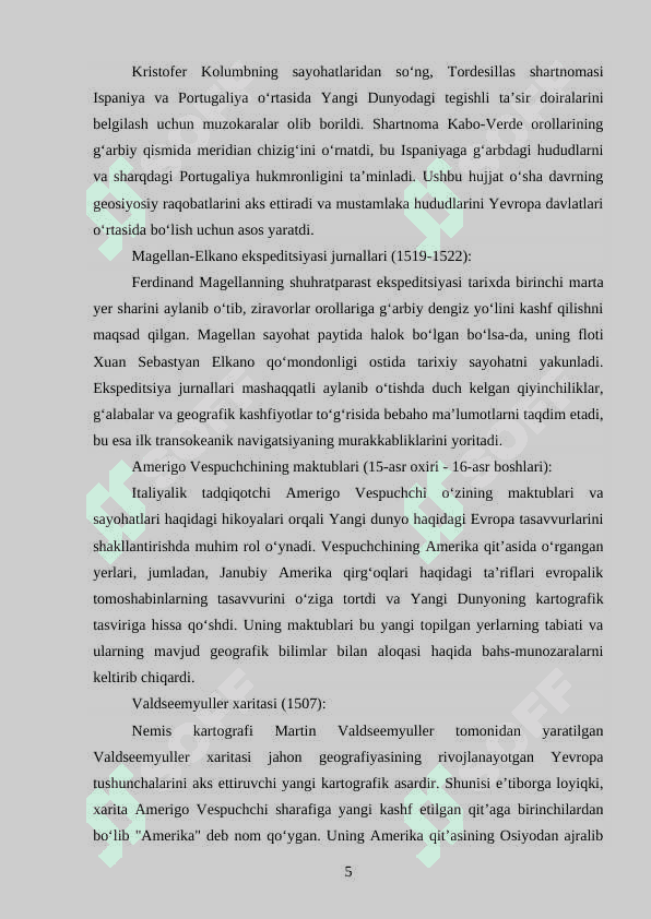Buyuk geografik kashfiyotlarning Yevropa arxivlariga ta’siri 5