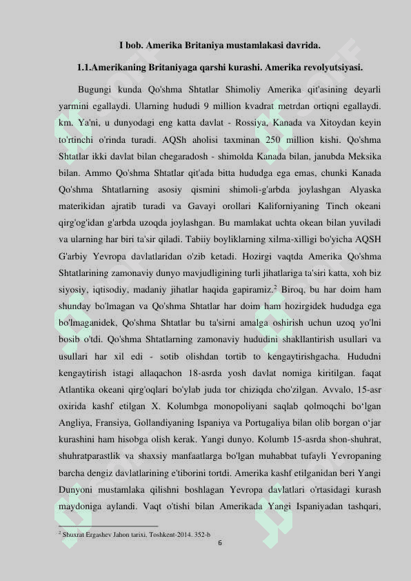 Amerika Davlati hududi shakllanishi. 6