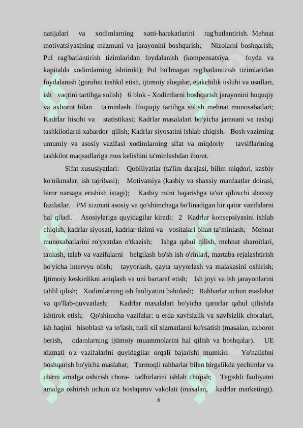 Maqsad qo’yish va ehtiyojlarni baholash boshqaruvning asosiy funksiyasi sifatida 6