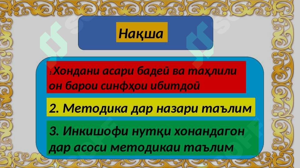 Таҳлили асарҳои бадеӣ дар синфҳои ибтидоӣ 2