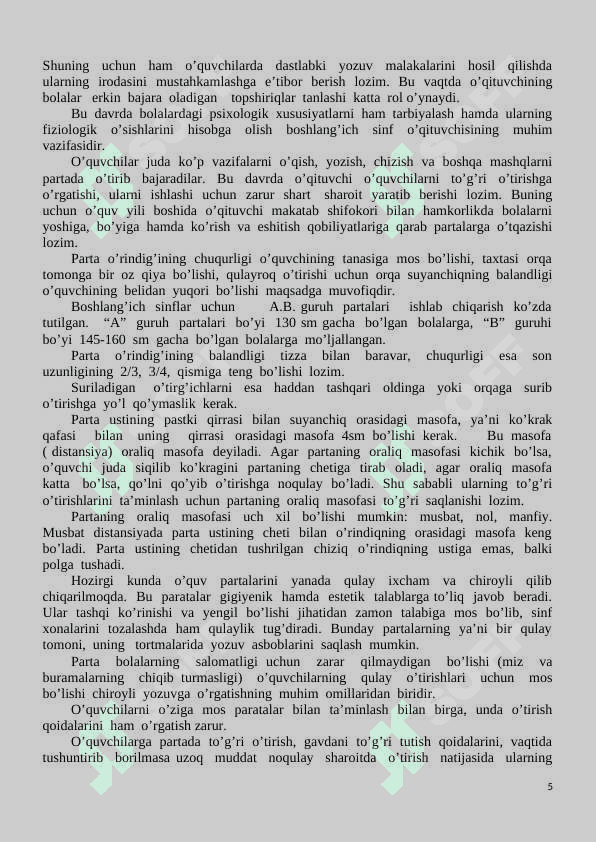 Husnixat darslariga qoʻyiladigan zamonaviy talablar 5