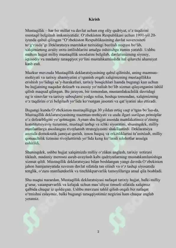 Mustaqillik deklaratsiyasi va uning tarixiy ahamiyati 2