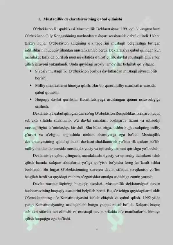 Mustaqillik deklaratsiyasi va uning tarixiy ahamiyati 3