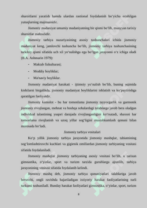 Jismoniy mashqlarning sport turlari 8