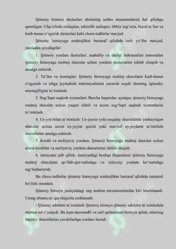 AHOLINING IJTIMOIY HIMOYAGA MUHTOJLIGI 4