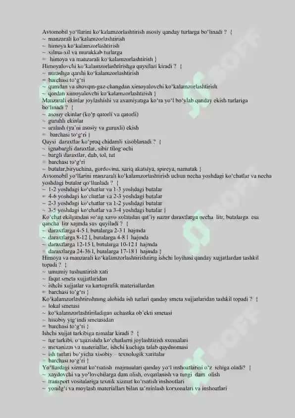 Yo‘l muhandisligi. Avtomobil yo‘llari landshaft arxitekturasi 2