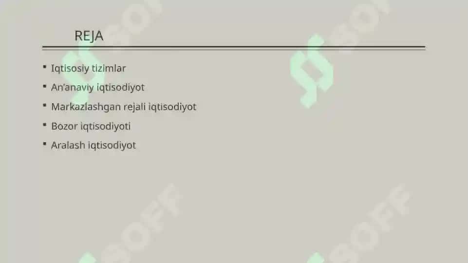 Mamlakatda Iqtisodiy Tizimlar 2