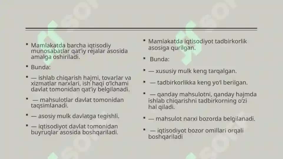Mamlakatda Iqtisodiy Tizimlar 4