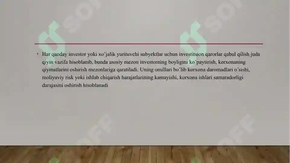 Investitsiya loyihalarining moliyaviy va iqtisodiy samaradorligini baholash 3