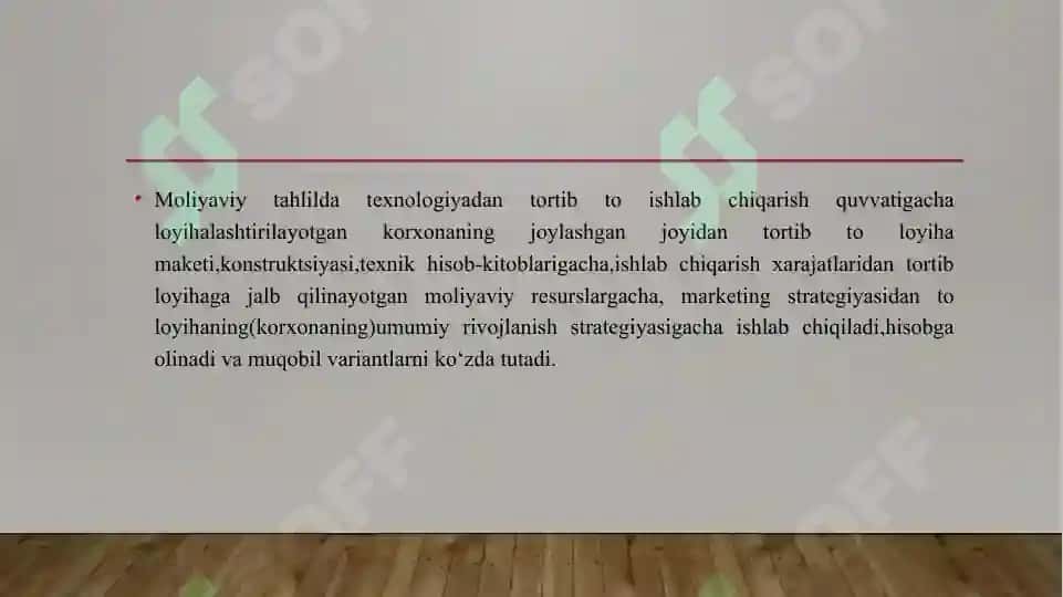 Investitsiya loyihalarining moliyaviy va iqtisodiy samaradorligini baholash 7