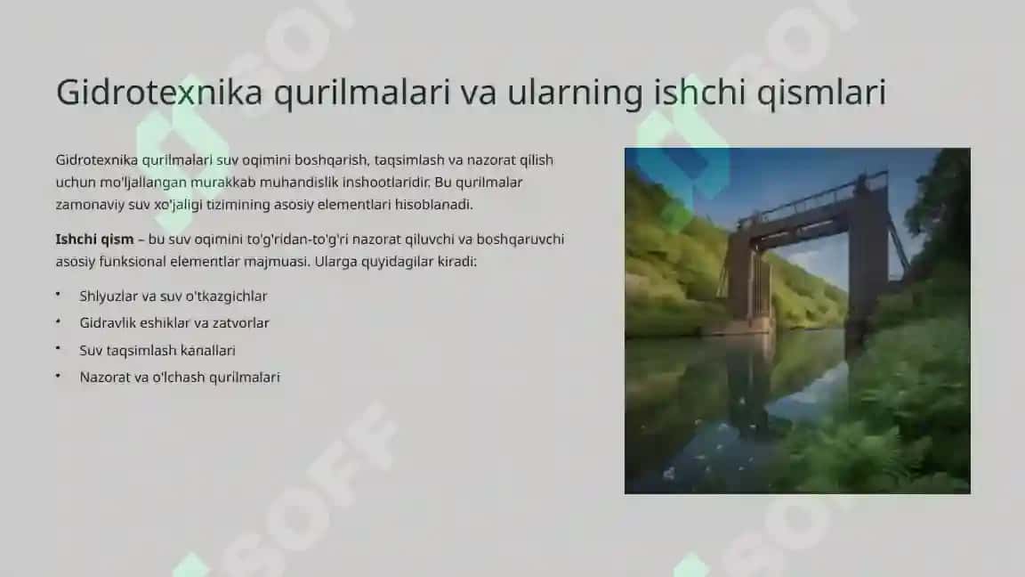 Gidrotexnika qurilmalari va ularning ishchi qismlari 2