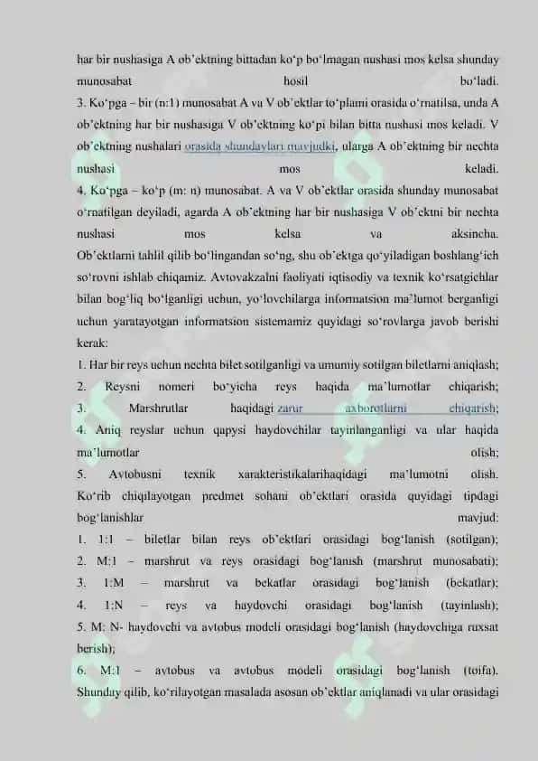 Amaliyotda ma'lumotlar bazasini qurishda ma'lumotlar modeli 8