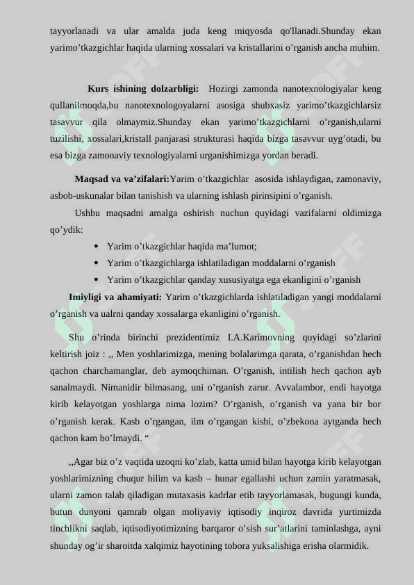 Yarim o’tkazgich materiallarining kristall panjarasi. 3