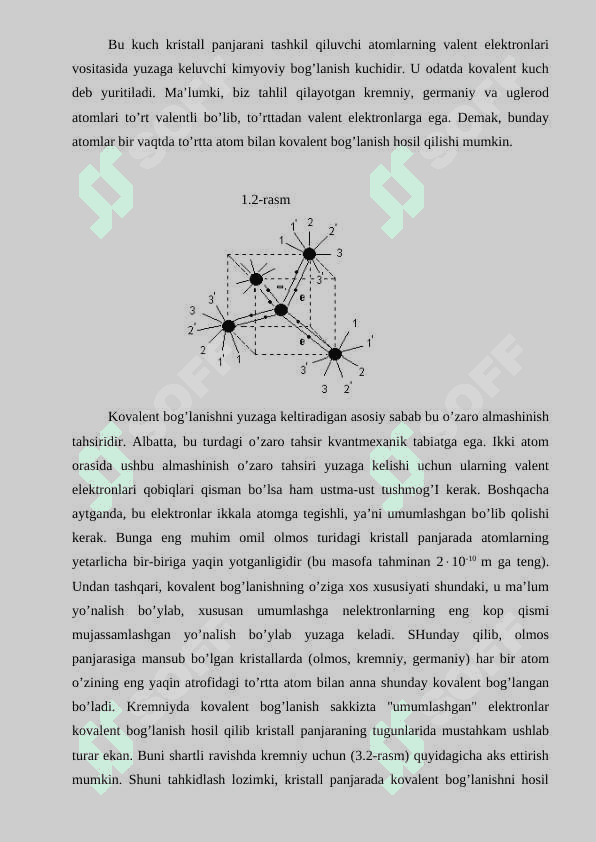 Yarim o’tkazgich materiallarining kristall panjarasi. 5