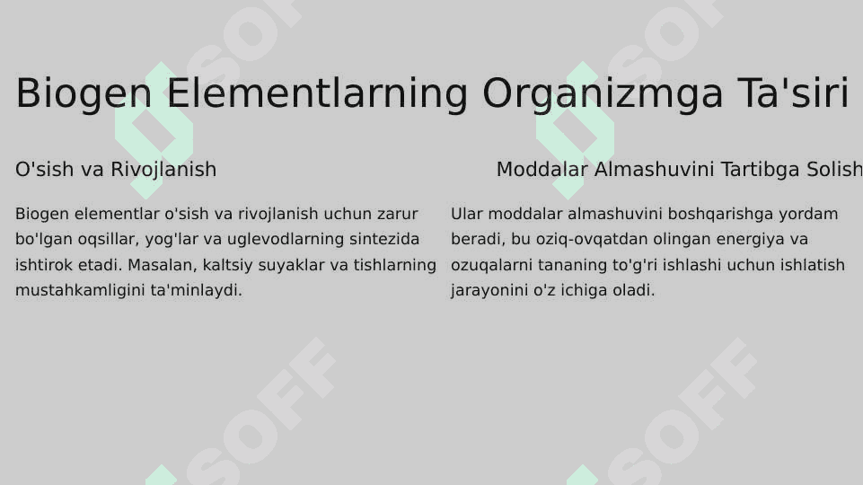 AYRIM BIOGEN ELEMENTLARNING ODAM ORGANIZMIDAGI BIOLOGIK FAOLLIGI 2