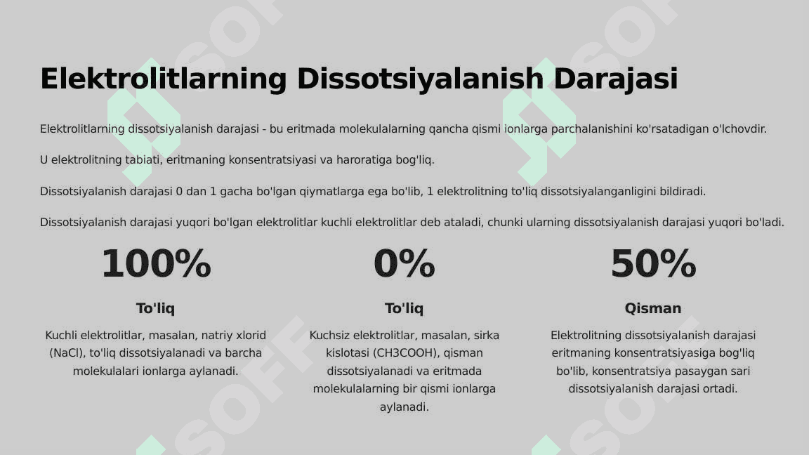 Elektrolit Eritmalarining Xossalari 3