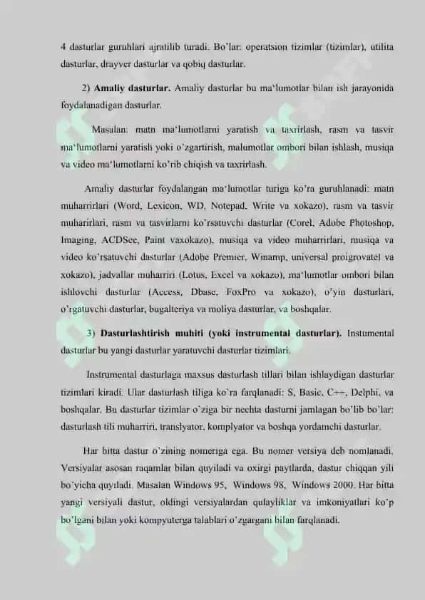 Apparat va dasturiy ta’minoti mavzusini o‘qitish uslubiyoti va darsning texnologik xaritasi 3
