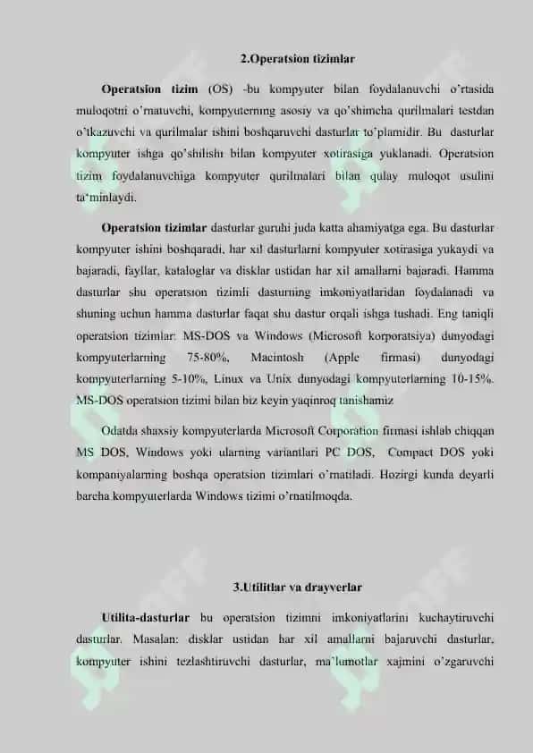 Apparat va dasturiy ta’minoti mavzusini o‘qitish uslubiyoti va darsning texnologik xaritasi 4