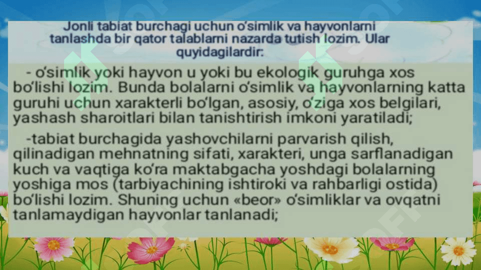 Maktabgacha ta'lim tashkilotlarida tabiat burchagini tashkil etish. 3