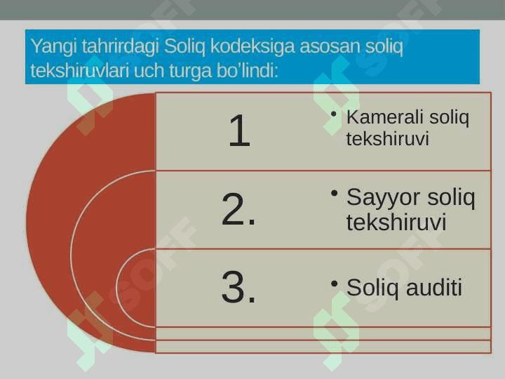 Soliq tekshiruvi turlari va ularni tashkil qilish 3
