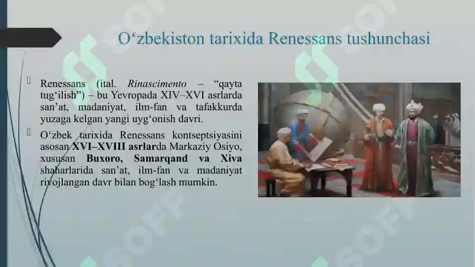 O'ZBEKISTON TARIXIDA RENESSANS ASOSIY BOSQICHLARI VA RIVOJLANISH OMILLARI 3