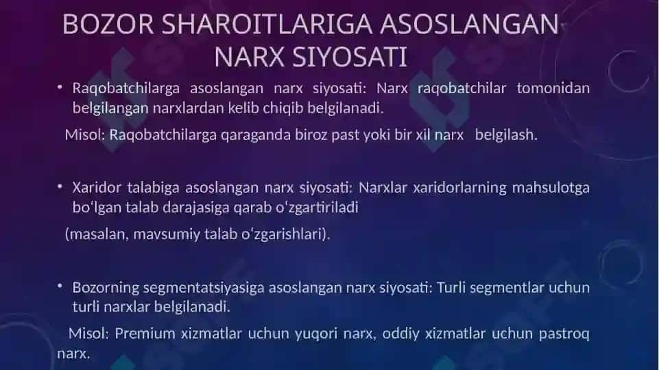 Marketingda narx siyosati 3