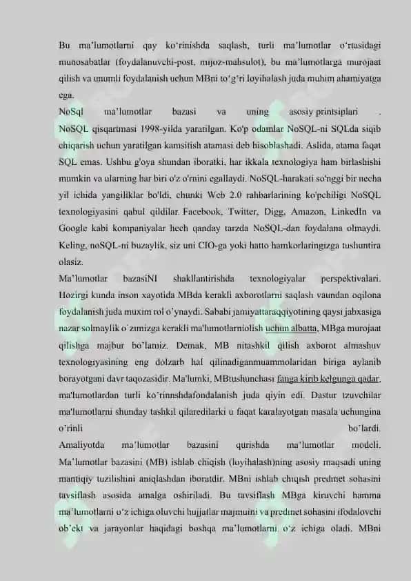 Ochiq ma'lumotlar bazasi aloqasi (ODBC) interfeysi 4